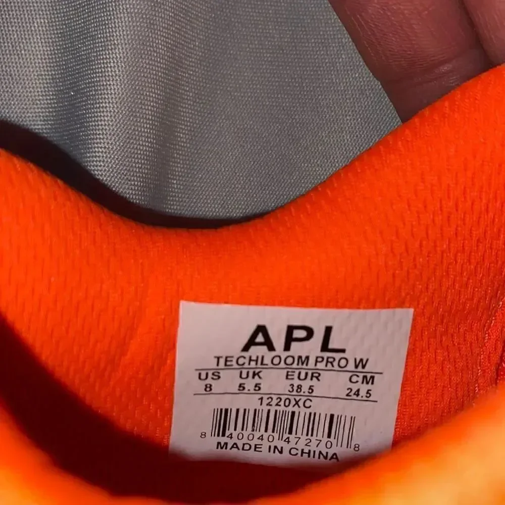 APL TECHLOOM PRO KNIT RUNNING SNEAKERS NEW NEON ORANGE 7.5
